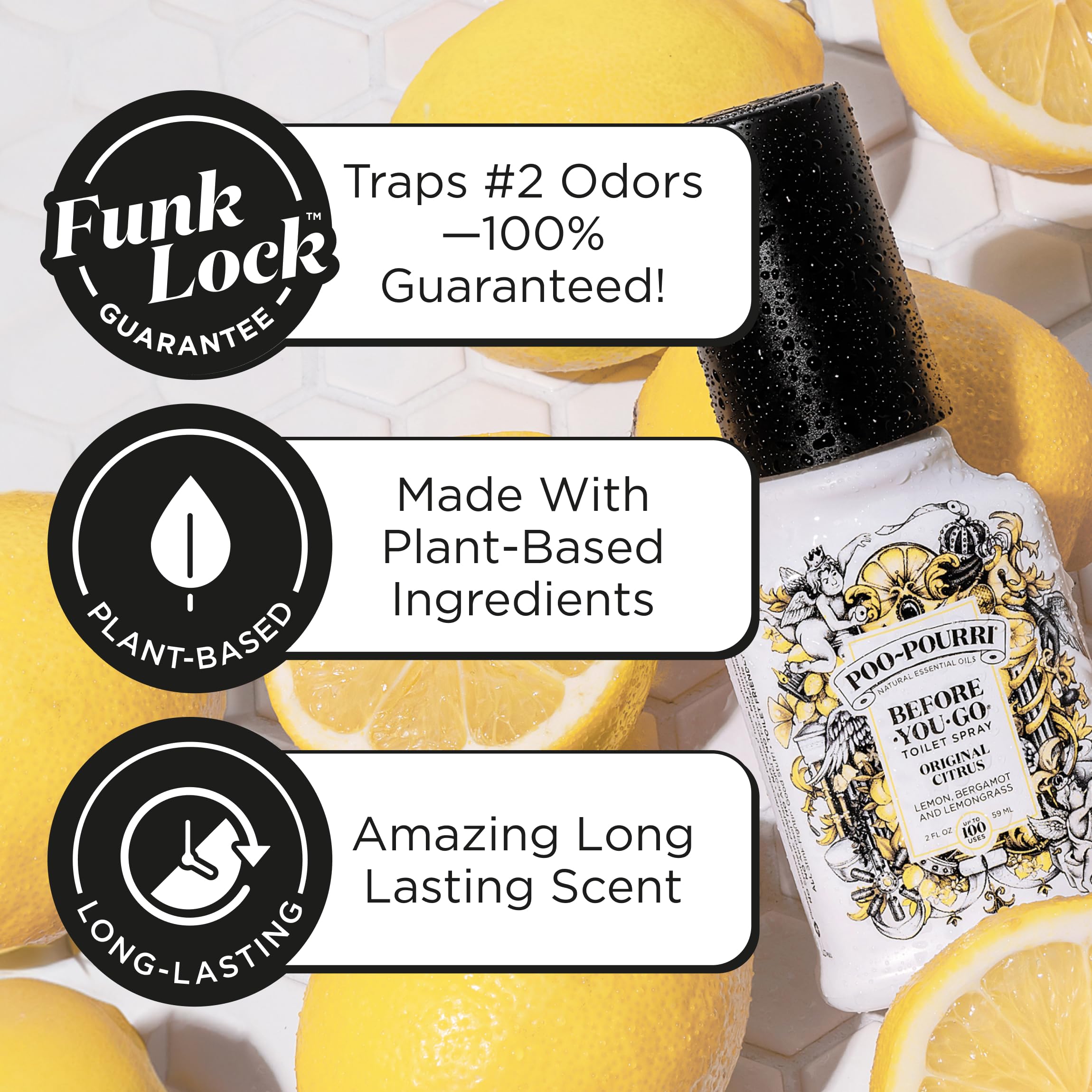Poo-Pourri nozzle closeup demonstrating easy-press spray for even mist