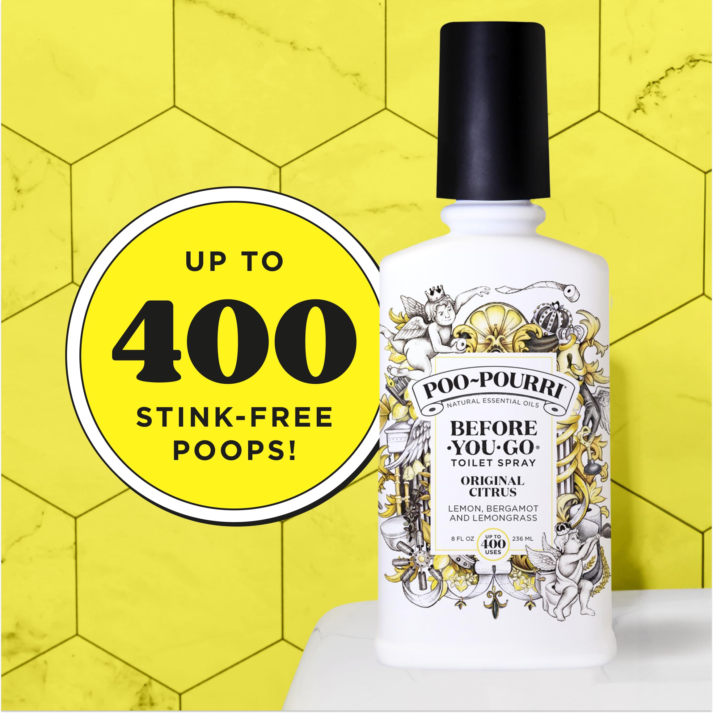 Poo-Pourri sprayed into trash can to neutralize strong odors quickly