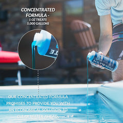 POOL ELEVATE close-up of clarifier texture highlighting concentrated formula