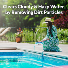 POOL ELEVATE comparison showing improved filter performance and clearer water