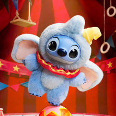POP MART posed Sticker figure on a desk showing bendable arms and display appeal