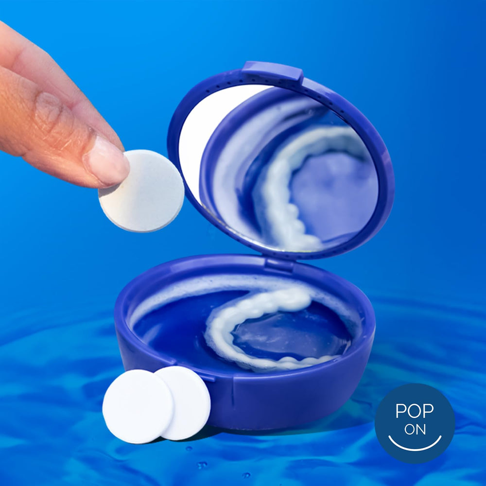 POP ON VENEERS before and after aligner comparison showing clearer appliance benefit