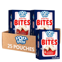 Pop-Tarts front packaging showing 25 pouch case and flavor for easy storage