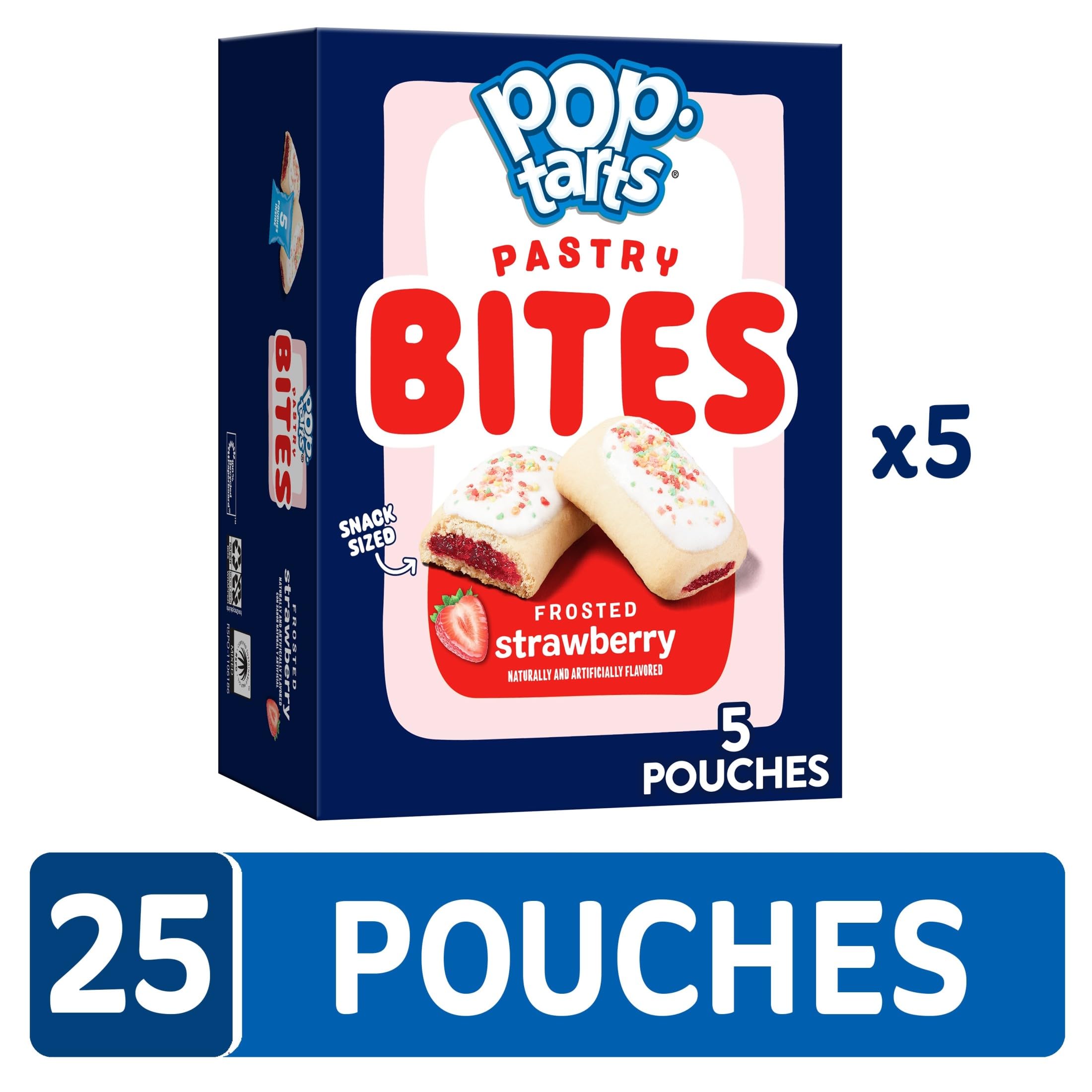 Pouches stacked in a lunchbox showing Pop-Tarts convenience for school lunches