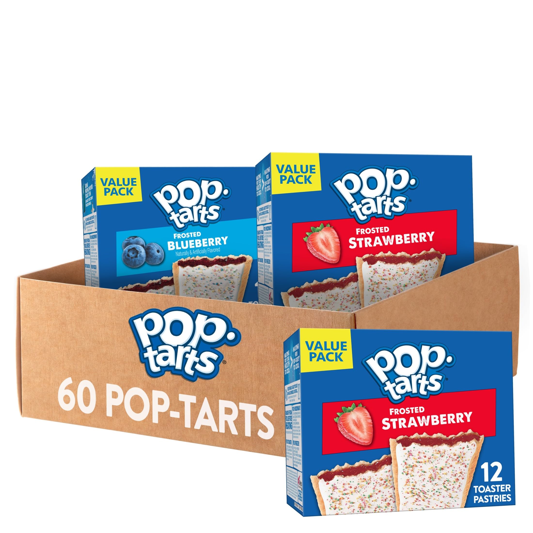 Pop-Tarts front packaging showing value pack and flavors — Pop-Tarts keeps pantry stocked