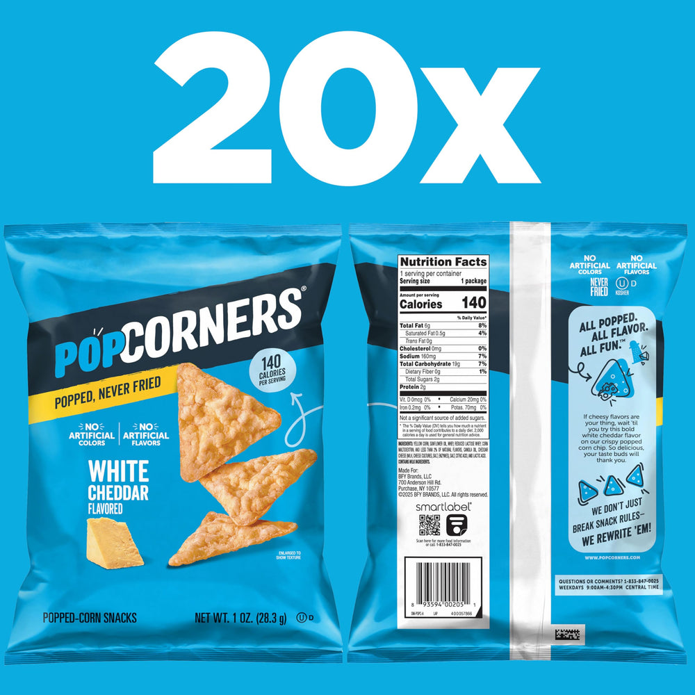 PopCorners white cheddar close-up of texture and seasoning for bold flavor