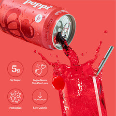poppi stacked in refrigerator demonstrating easy storage and ready-to-drink benefit