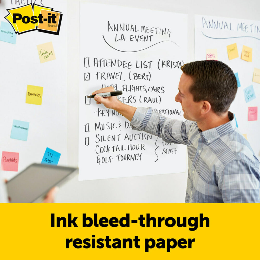 Post-it Command Strip adhesive detail demonstrating secure, damage-free mounting benefit
