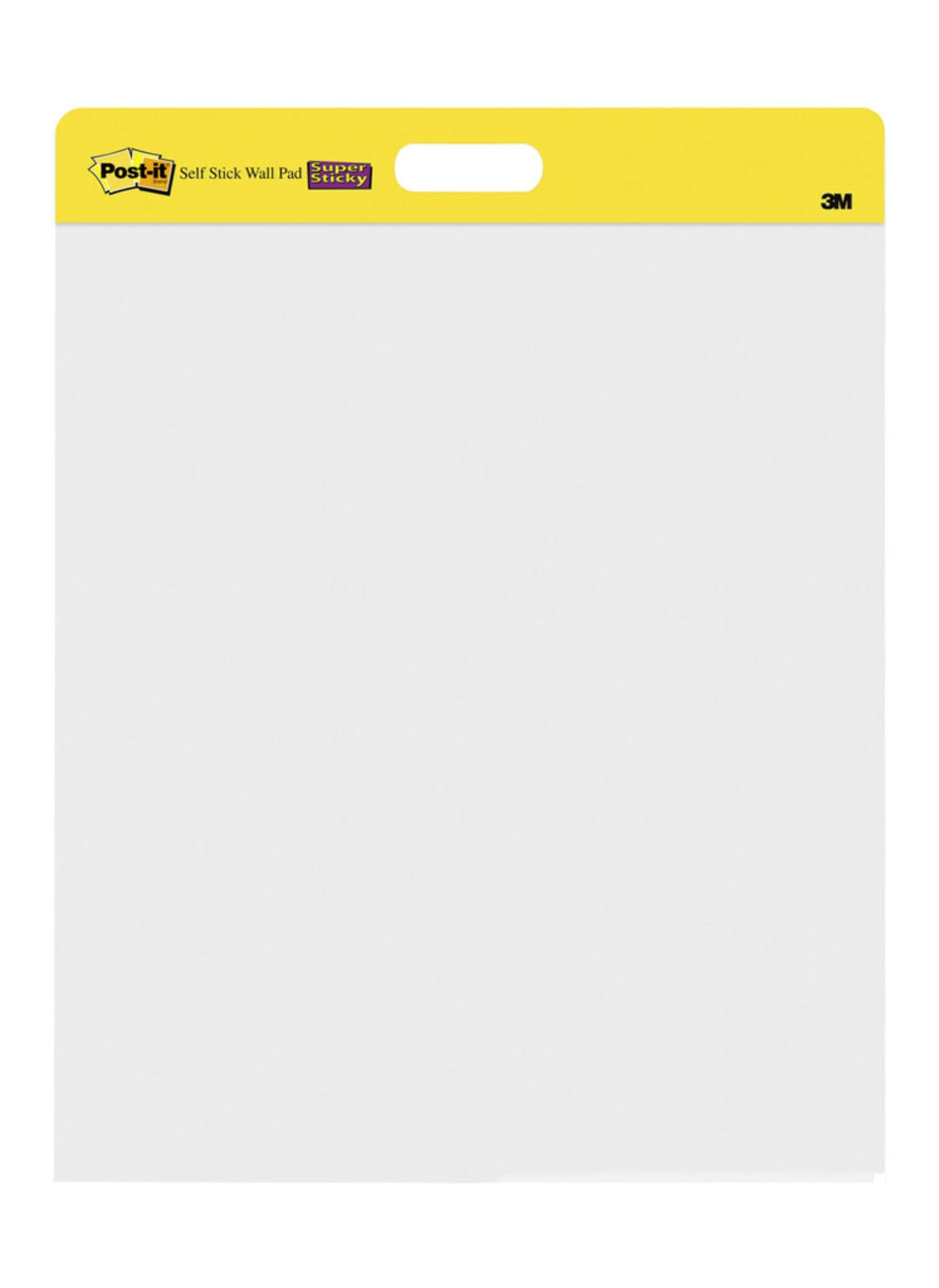 Post-it pad in classroom with students collaborating, enabling group brainstorming