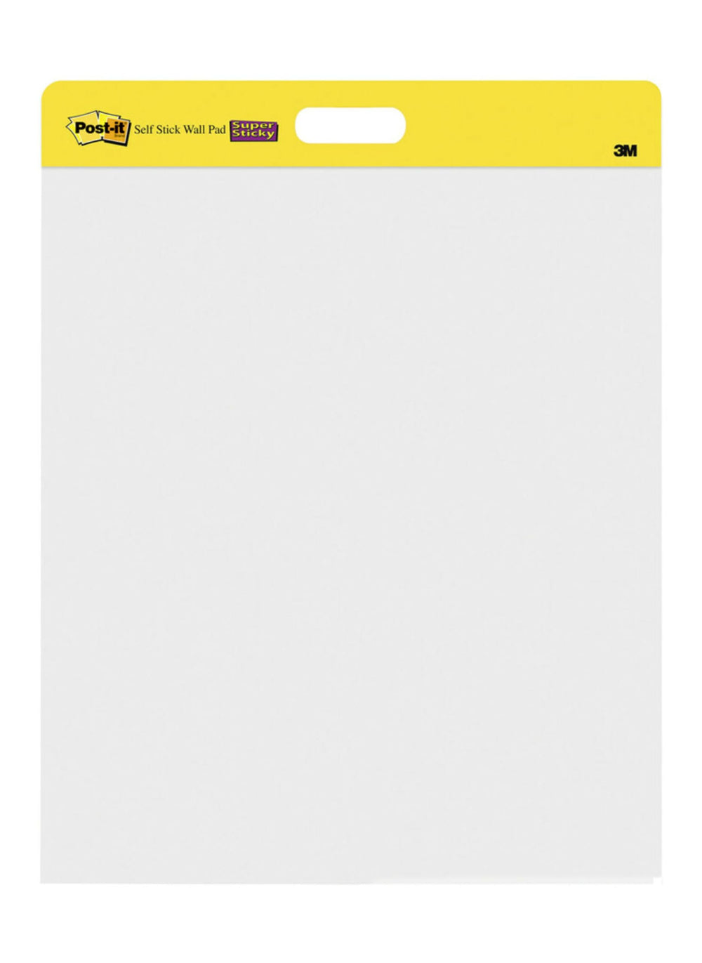 Post-it pad in classroom with students collaborating, enabling group brainstorming