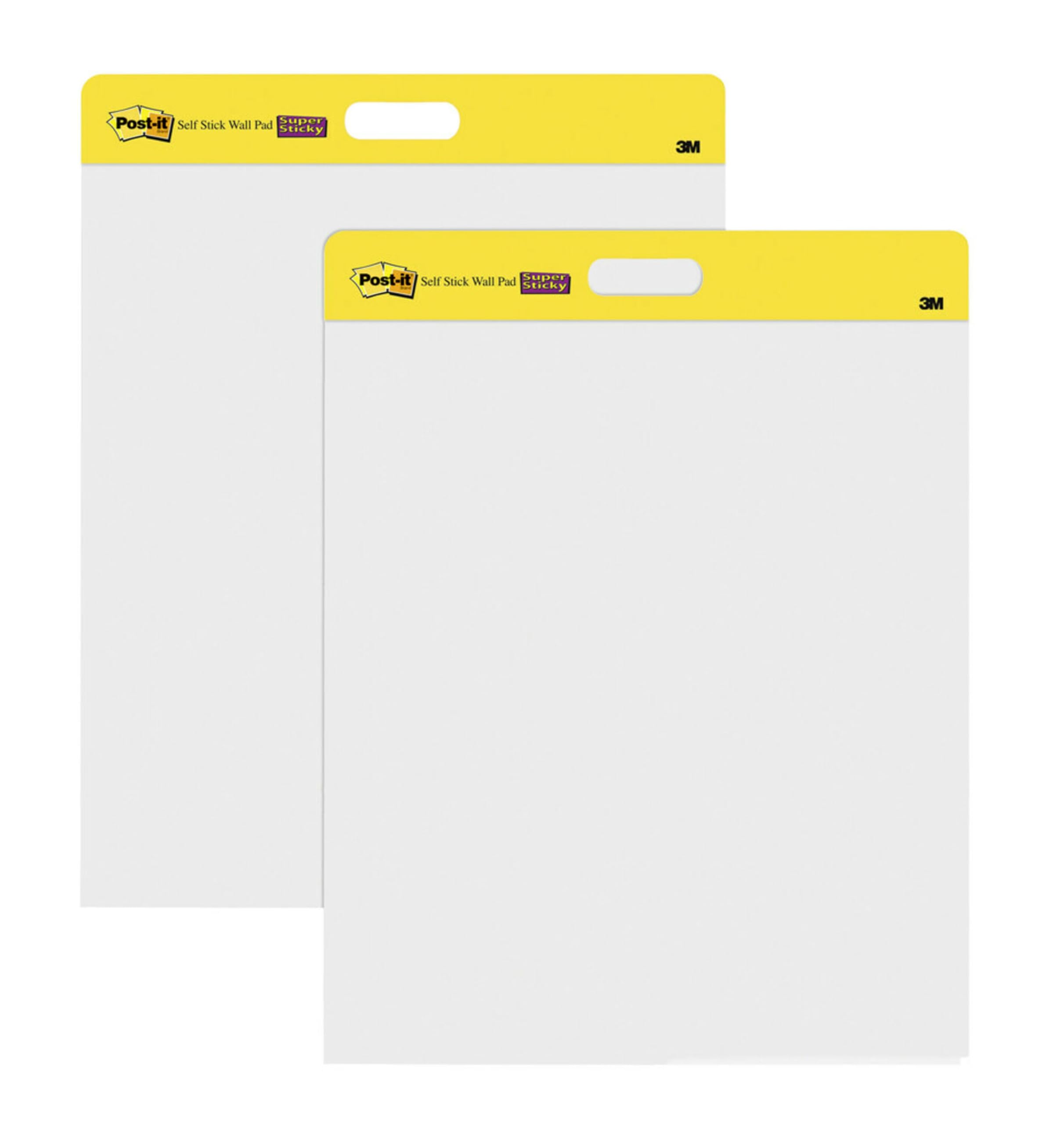 Post-it pack front view showing pad stack and included Command Strips for quick setup