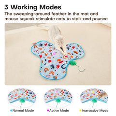 Potaroma in use with cat pouncing, promotes exercise and engagement