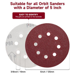 POTUINOM close-up of varied grit discs highlighting clear grit identification benefit