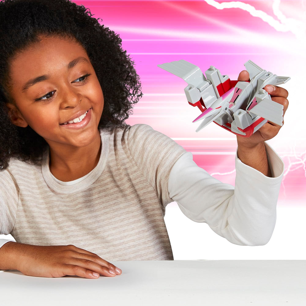 Power Rangers Pterodactyl mounted as Megazord chest plate showing combination benefit