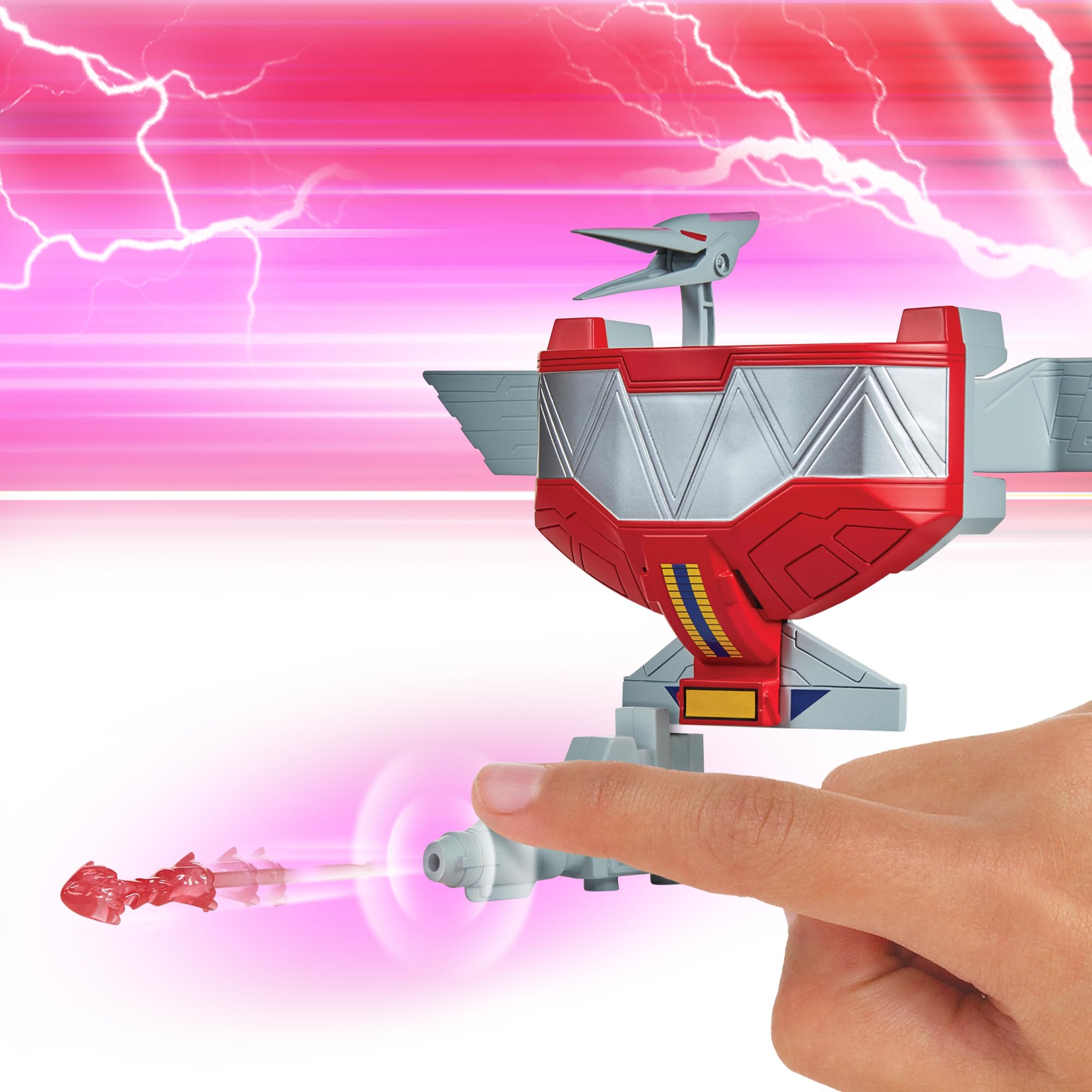 Power Rangers Pterodactyl missile launchers close-up showing attachment precision