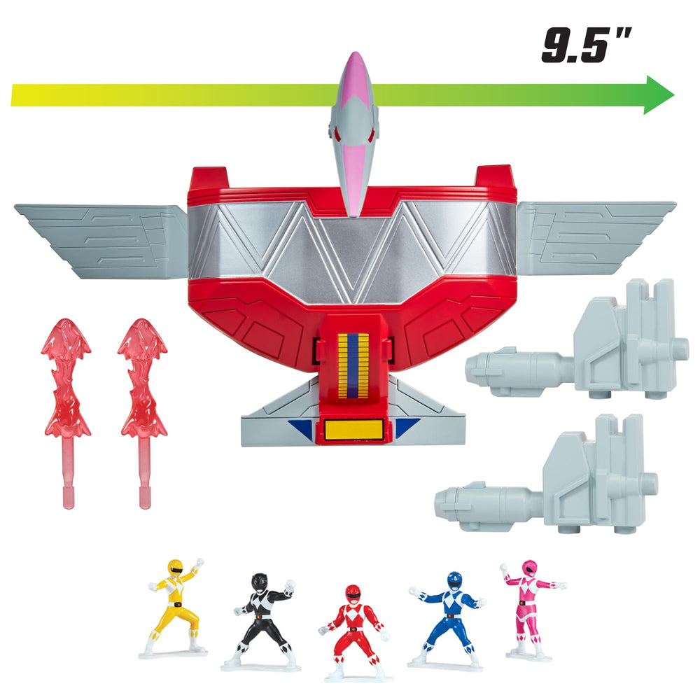 Power Rangers Pterodactyl missiles and accessories arranged for quick reloading during play