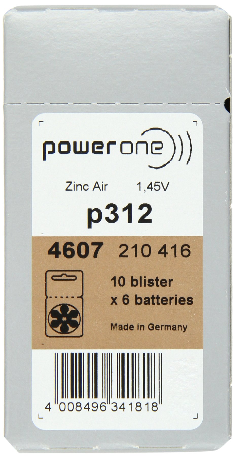 Power One front-packaging showing 50 six-packs and long-term savings