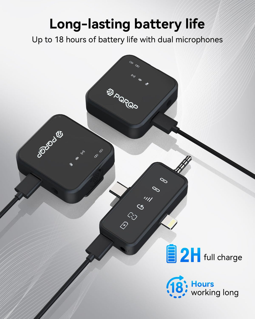 PQRQP clip-on mic windcover detail reducing wind noise outdoors