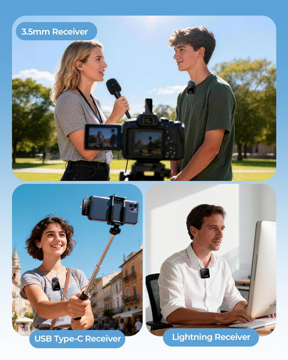 PQRQP in use on iPhone for vlogging with hands-free recording benefit