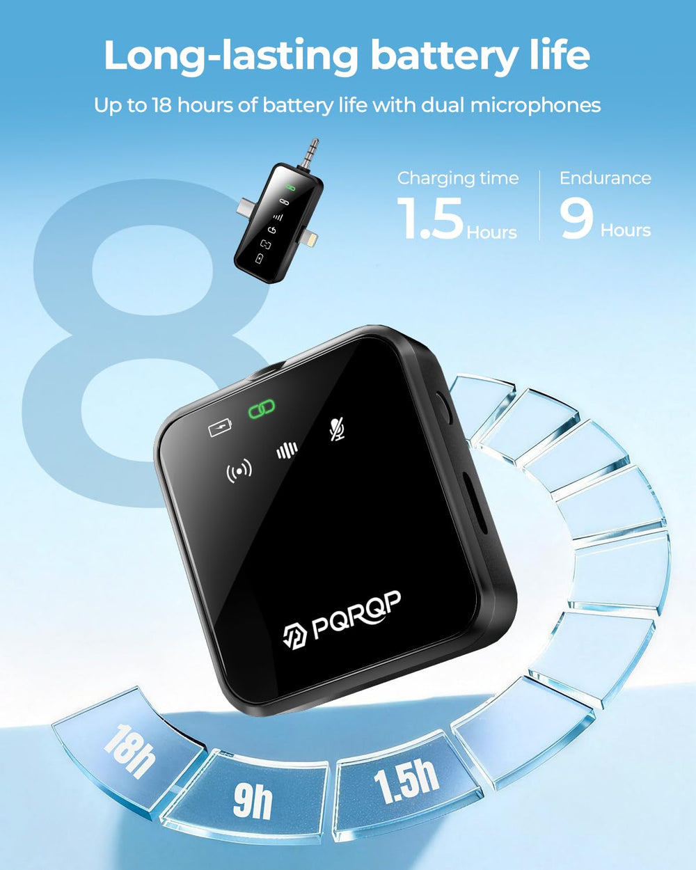 PQRQP microphone windcover detail reducing wind noise for outdoor clarity