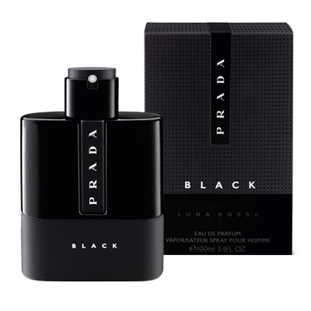 Prada Luna Rossa Black cap and label close-up highlighting premium finish