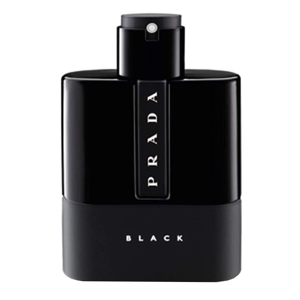 Prada Luna Rossa Black front bottle showing sleek design and evening-ready style