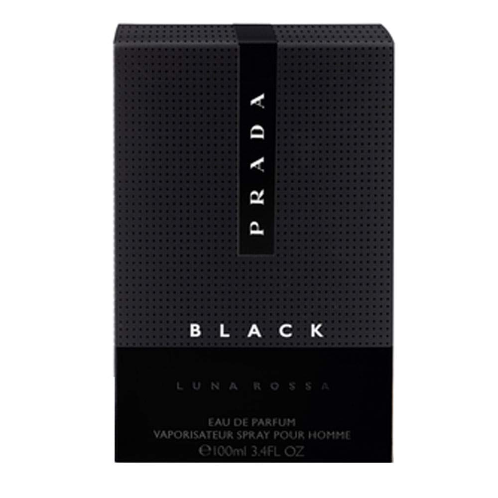 Prada Luna Rossa Black being sprayed on wrist demonstrating controlled application