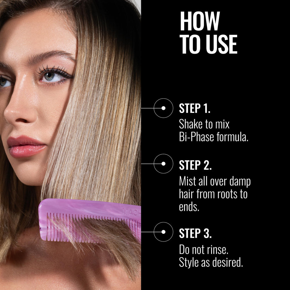 PRAVANA leave-in texture sprayed in air showing fine mist and even coverage benefit