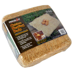 PRECISION PET pad placed in a nesting box showing clean egg protection