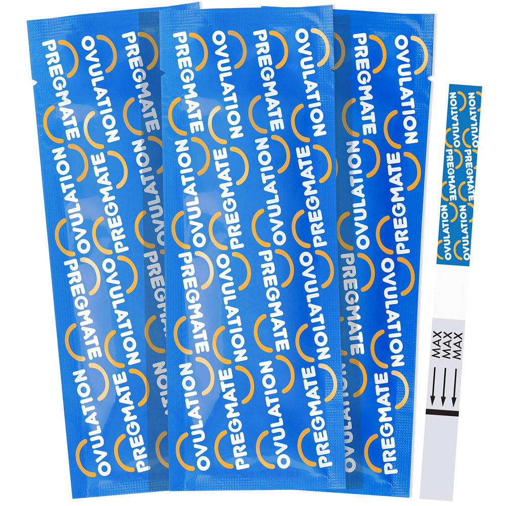 PREGMATE pregnancy strip detail showing early hCG detection and readable lines