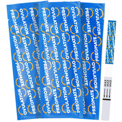 PREGMATE pregnancy strip detail showing early hCG detection and readable lines