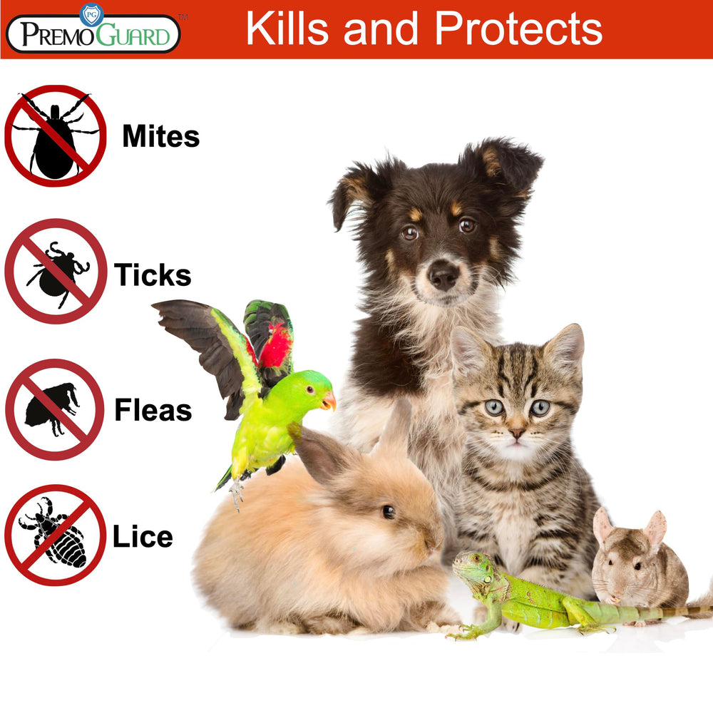 Premo Guard on a dog coat illustrating safe topical use and fast action