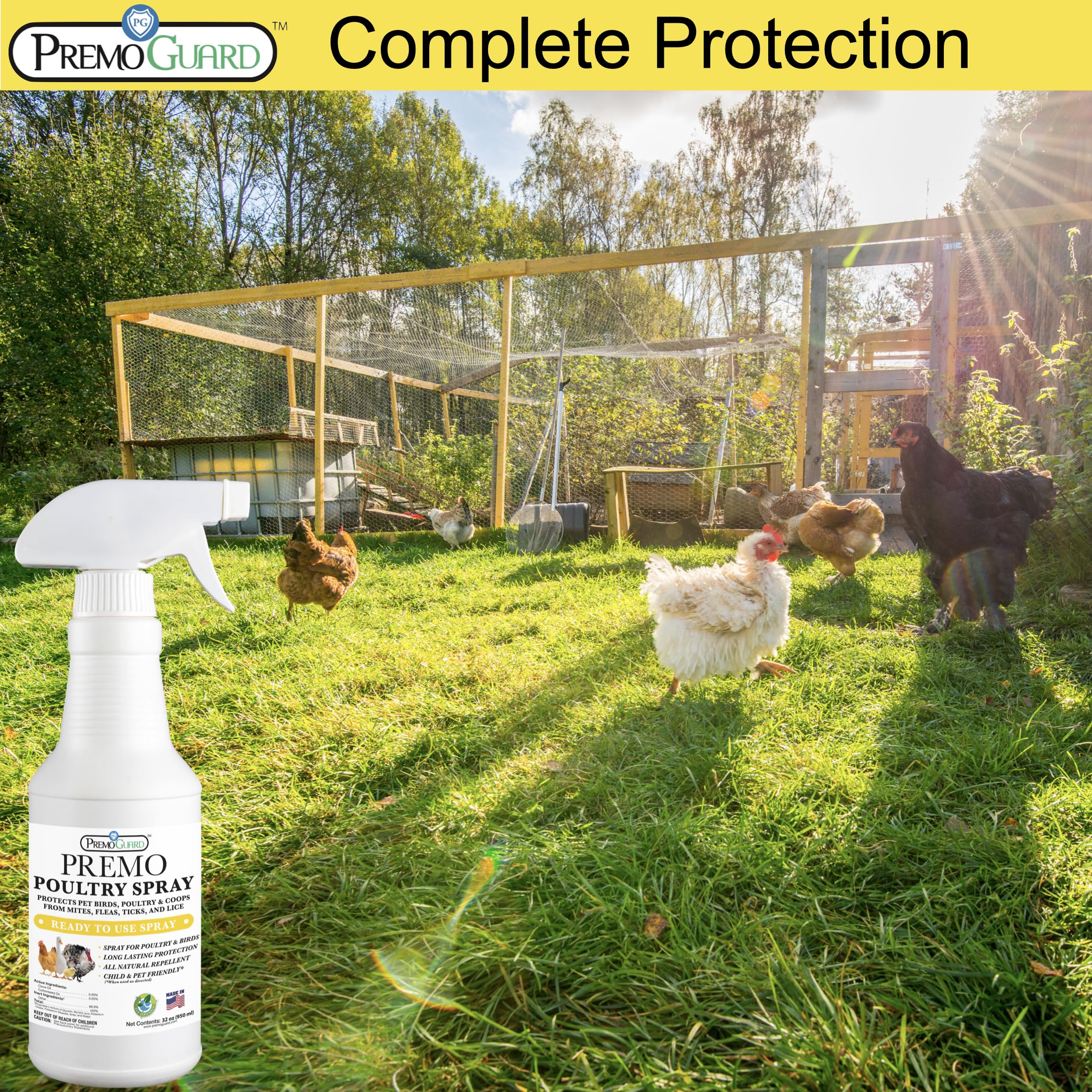 Premo Guard bottle in a hand illustrating compact size and easy handling