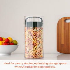 Prepara EVAK in use storing coffee beans on a countertop, keeps beans organized