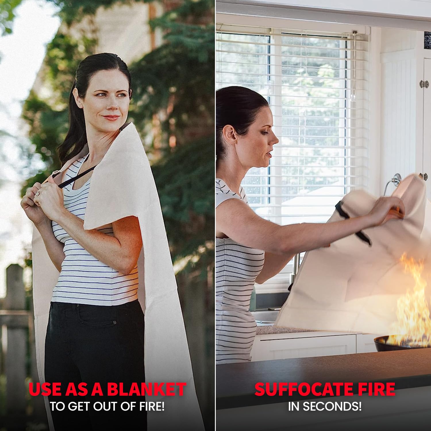 Prepared Hero beside outdoor grill showing quick-response protection benefit
