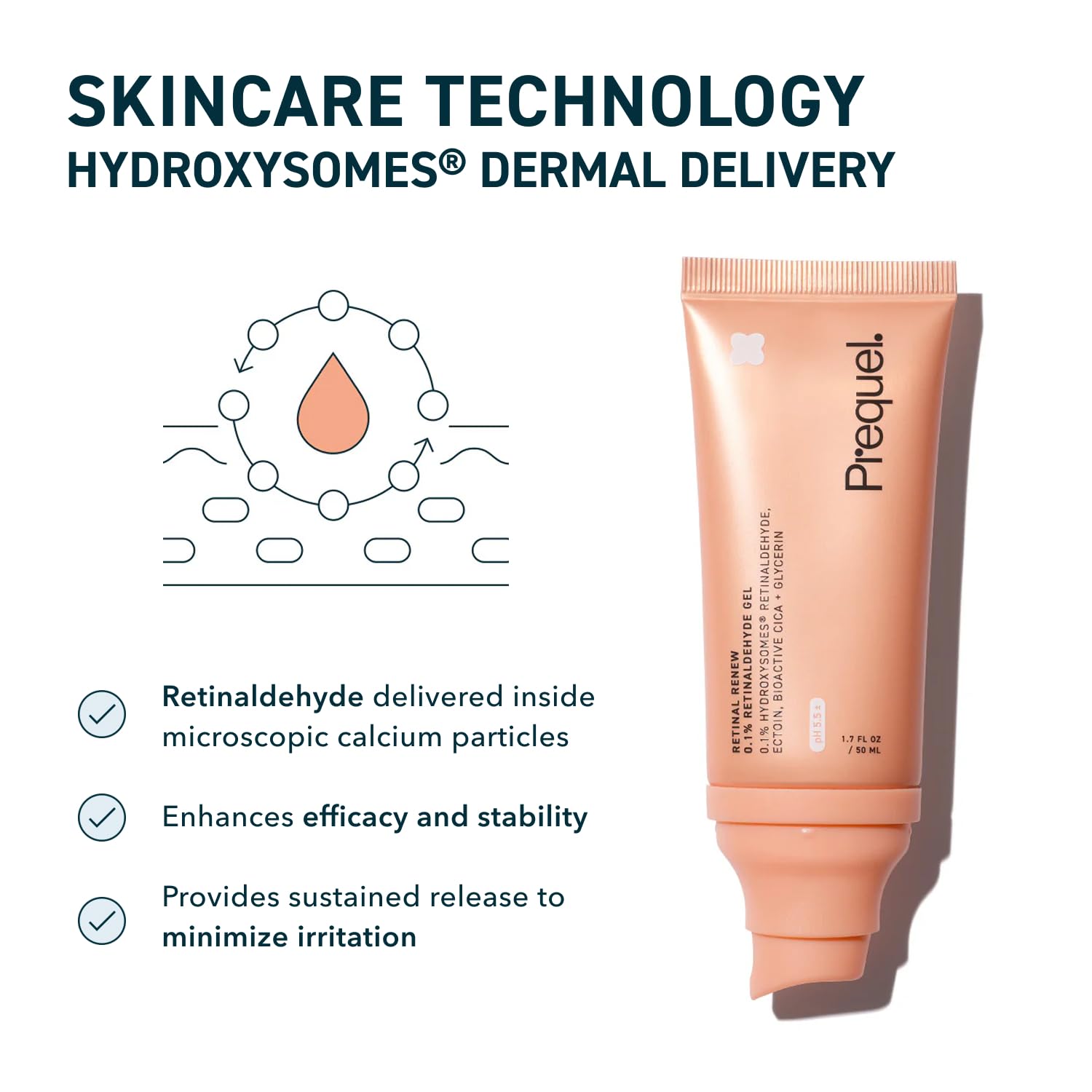 Prequel dispensing gel onto hand demonstrating controlled application