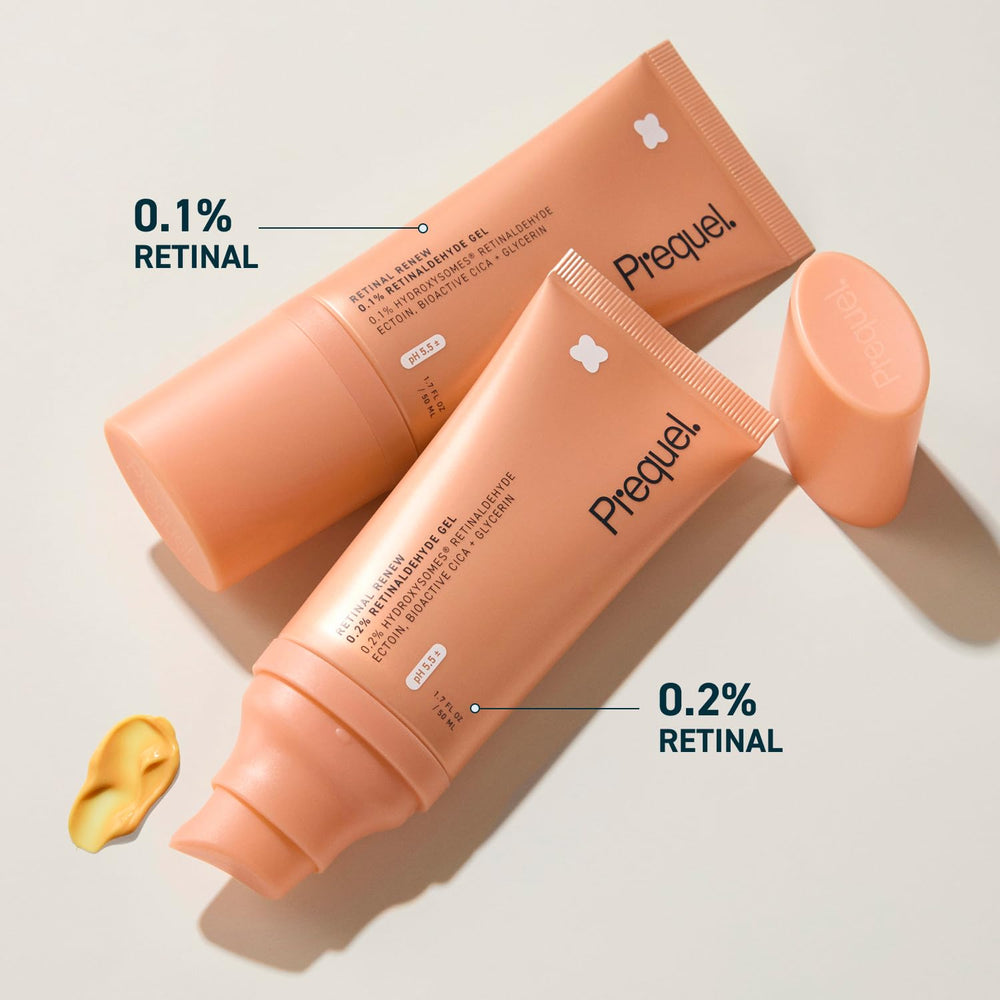 Prequel retinal serum in nighttime routine setting showing calming results potential
