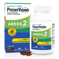 PreserVision front packaging showing bottle and branding benefit of trusted formula