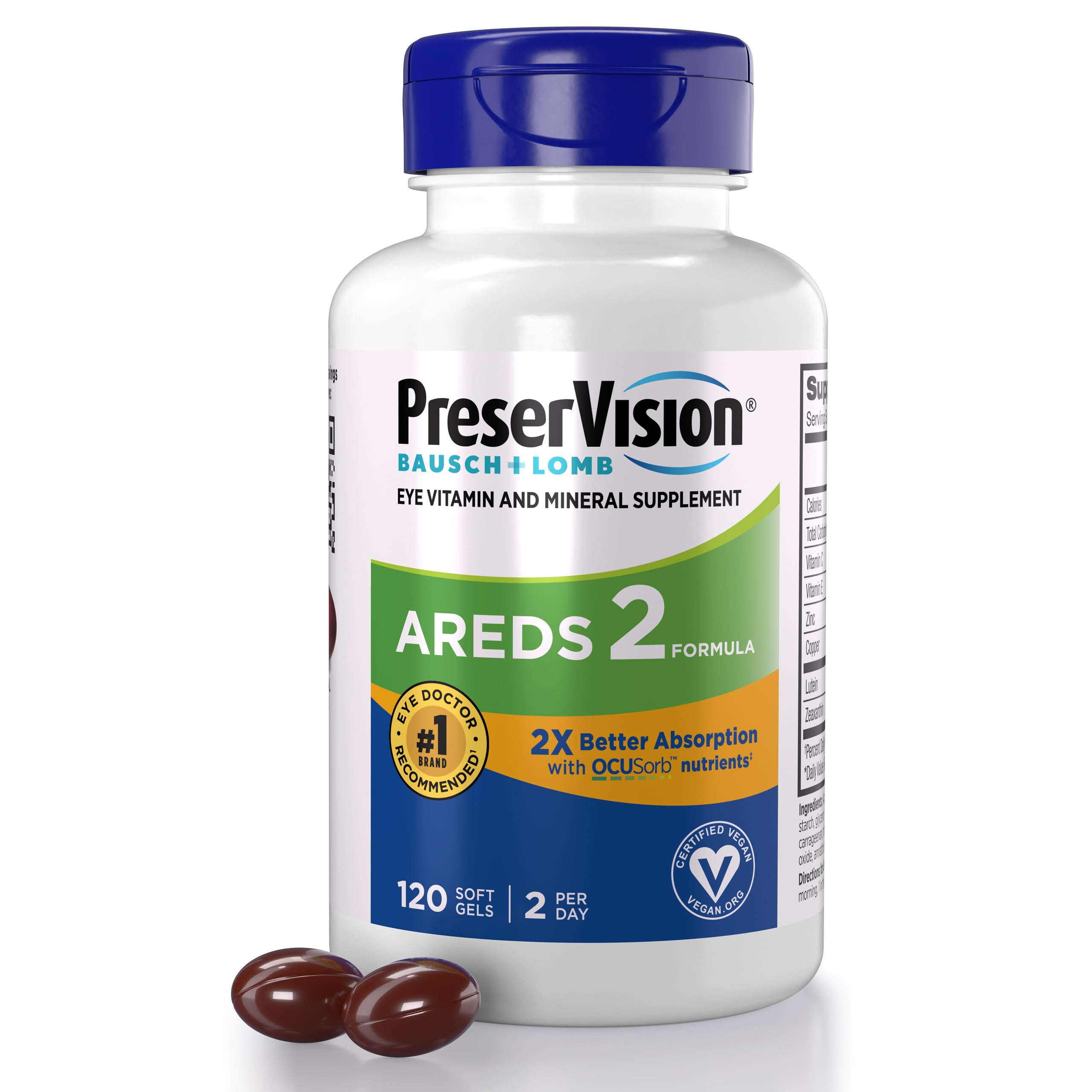PreserVision bottle front label showing product name and benefits