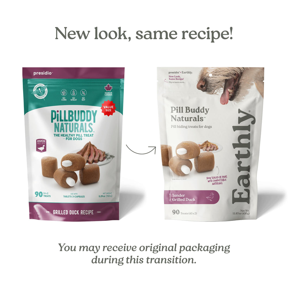 Presidio Duck pill wrapped in treat demonstrating secure concealment