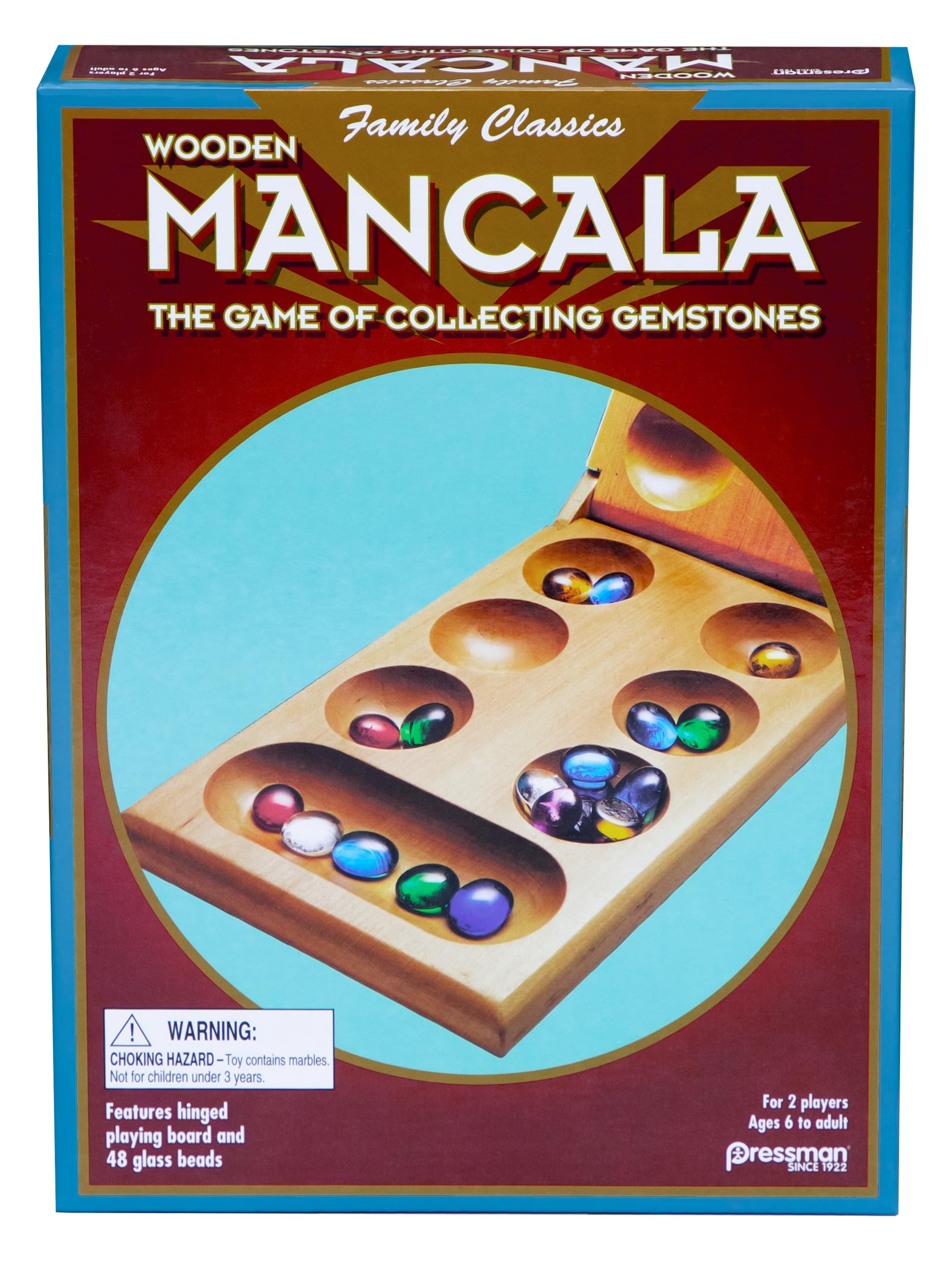 Pressman mancala folded storage with stones inside for compact travel