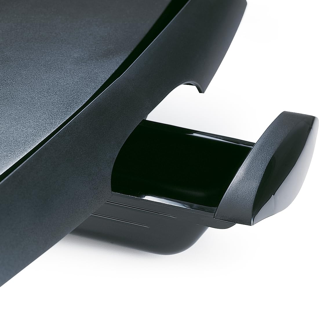 Presto slide-out drip tray being removed for fast cleanup and convenient waste disposal