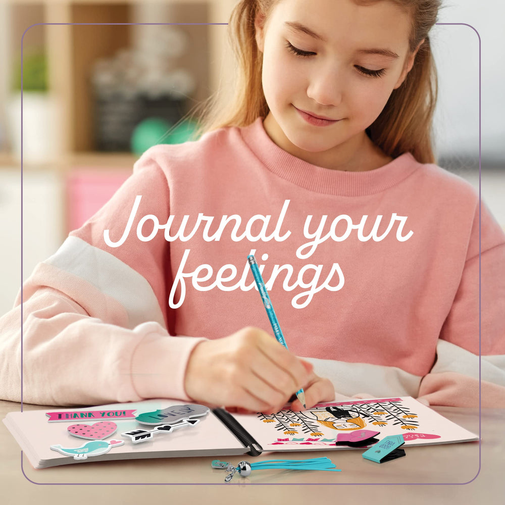 Pretty Me glue stick, stylus, and pencil tools that simplify assembly