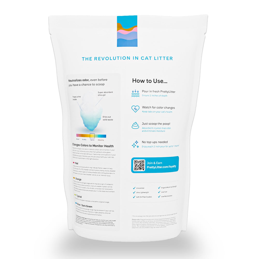 PrettyLitter crystal close-up highlighting absorbent texture and odor control