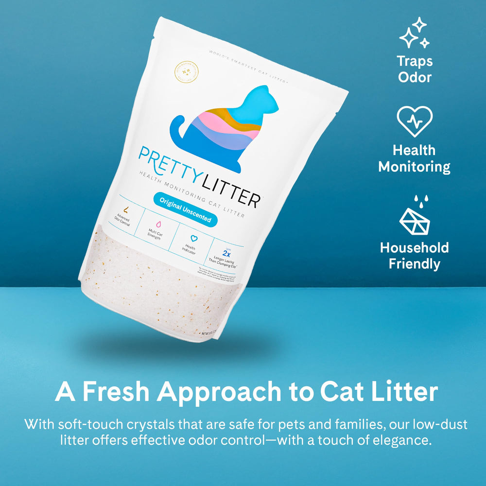 PrettyLitter label and ingredients view showing veterinarian-developed safety