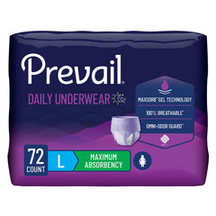 Prevail front packaging showing product count and protection benefits
