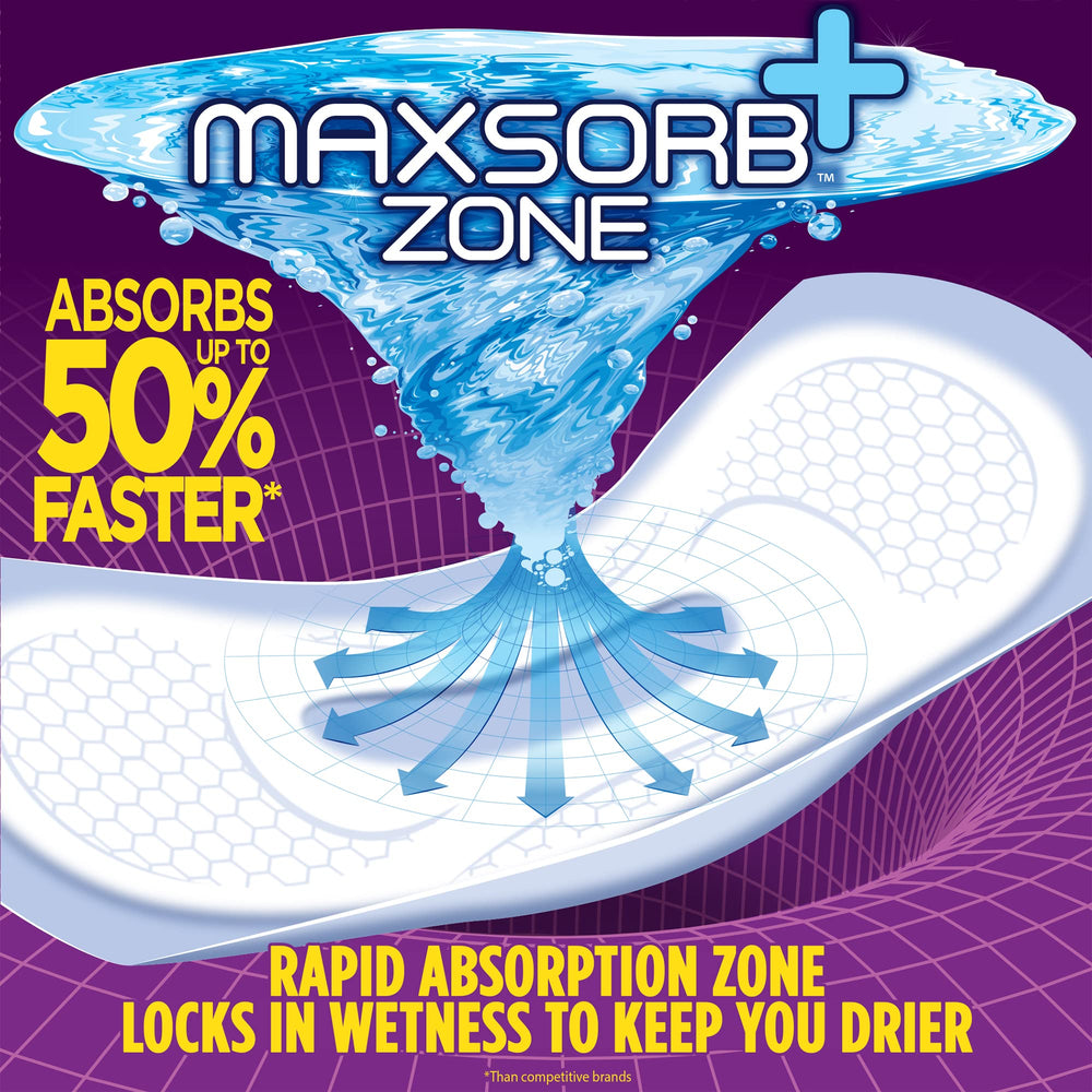 Prevail close-up of pad core highlighting MaxSorb Gel absorbency benefit