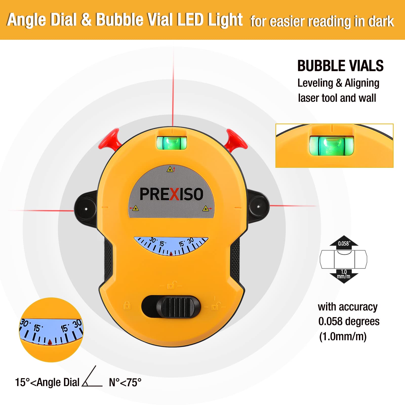 PREXISO wall mount base and included pins and adhesive for hands-free setup