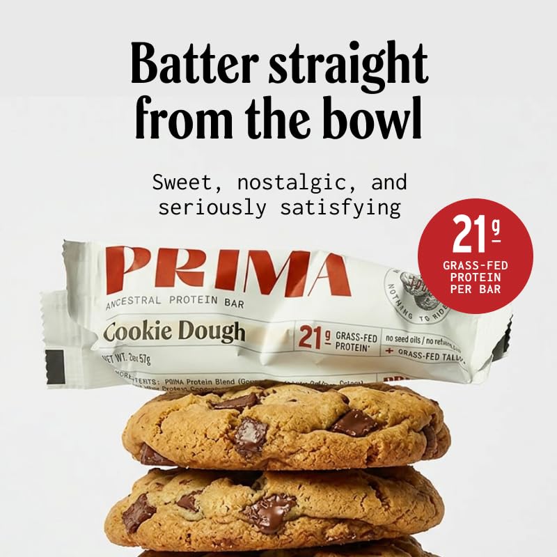 PRIMA ANCESTRAL PROTEIN BAR chilled slice on plate to show firmer texture