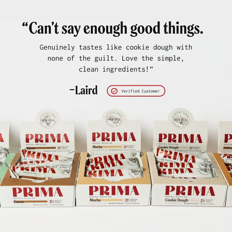 PRIMA ANCESTRAL PROTEIN BAR inside backpack for travel-ready convenience